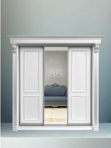 Шкаф-купе Классик 3-дверный (2830х2400х770) глухое с рамкой+ зеркало