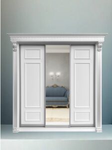Шкаф-купе Классик 3-дверный (2380х2400х770) глухое с рамкой + зеркало